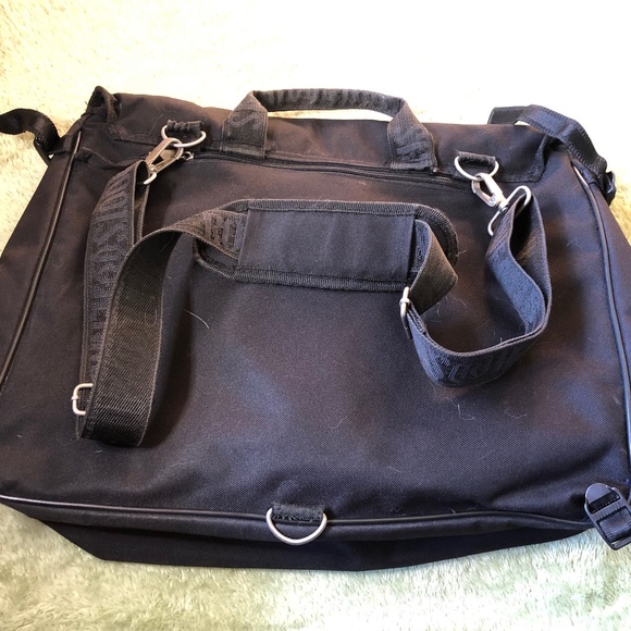 Vintage Black Canvas Convertible Messenger Bag by Roots - Picture 3 of 6